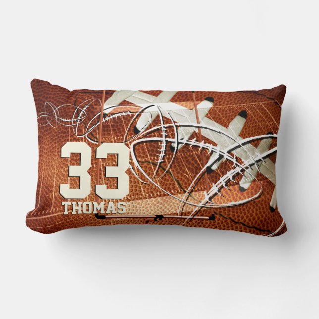 Coussin Rectangle football objectif son nom numéro (Recto)