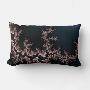Coussin Rectangle Forêt de nuit en rose et noir