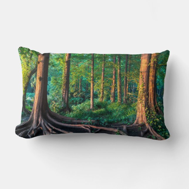 Coussin Rectangle Forêt en été (Recto)