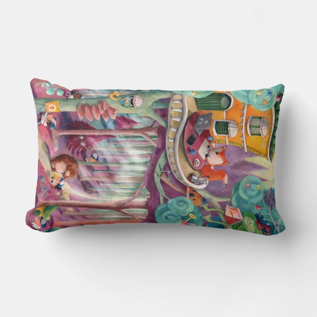 Coussin Rectangle Forêt magique (Recto)