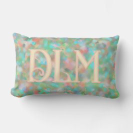 Coussin Rectangle Forme organique Fleurs de feuillage abstrait  