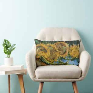 Coussin Rectangle Four Cut Sunflowers par Vincent van Gogh