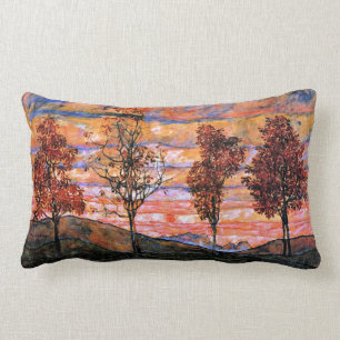Coussin Rectangle Four Trees, art par Egon Schiele