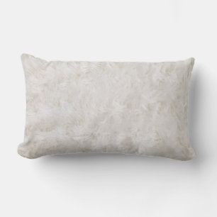 Coussin Rectangle fourrure blanche