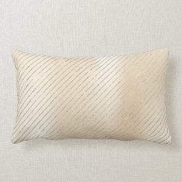 Coussin Rectangle Foxier Gold Metallic Stripes Lignes Pearly Creamy