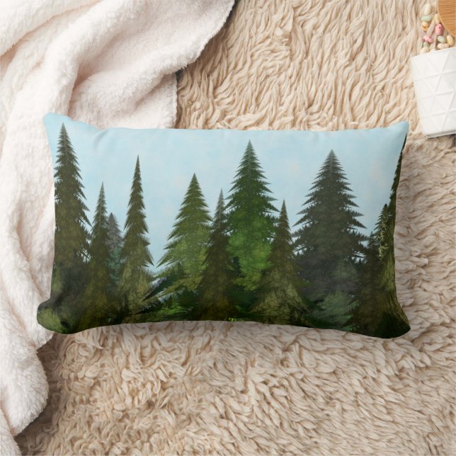 Coussin Rectangle Fractal Sapins (Couverture)