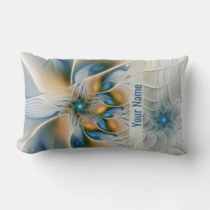 Coussin Rectangle Fractale de fantaisie abstraite et aérienne avec n