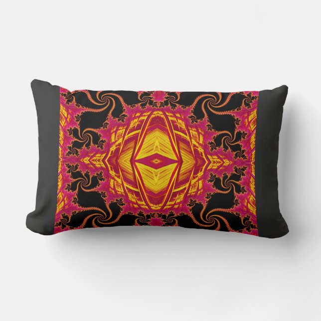 Coussin Rectangle Fractale flamboyante (Recto)