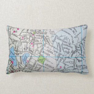 Coussin Rectangle FRAMINGHAM, carte de cru de mA