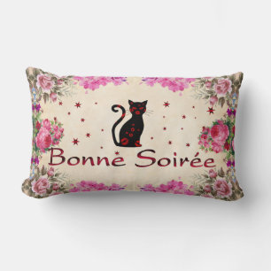 Coussin Rectangle Français : Bonne Soiree