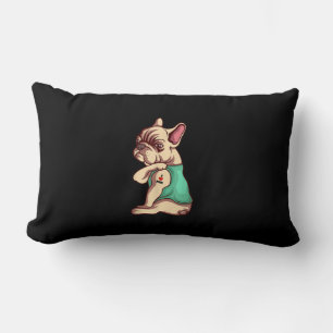 Coussin Rectangle français bulldog i love maman tatouage amant cadea