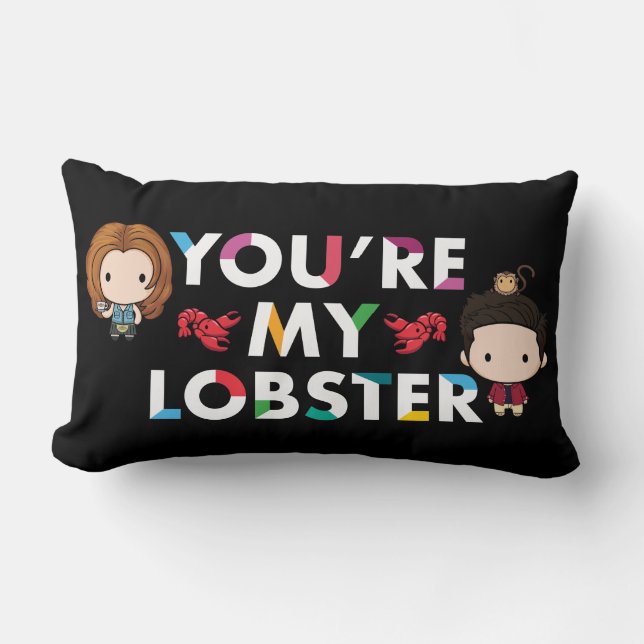 Coussin Rectangle FRIENDS™ | Ross & Rachel Lobster Chibi (Recto)