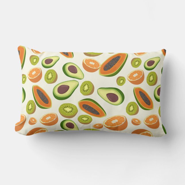 Coussin Rectangle Fruit tropical (Recto)