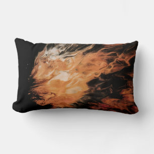 Coussin Rectangle Fumée orange et blanche