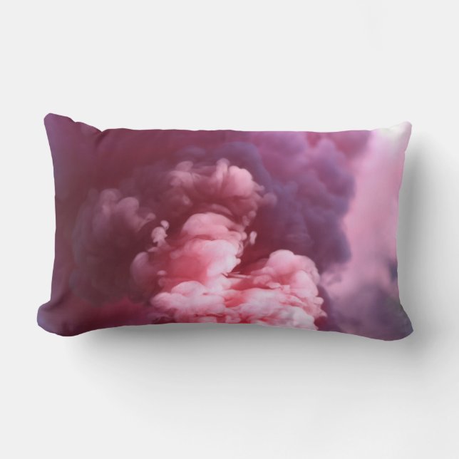 Coussin Rectangle Fumée rose (Recto)