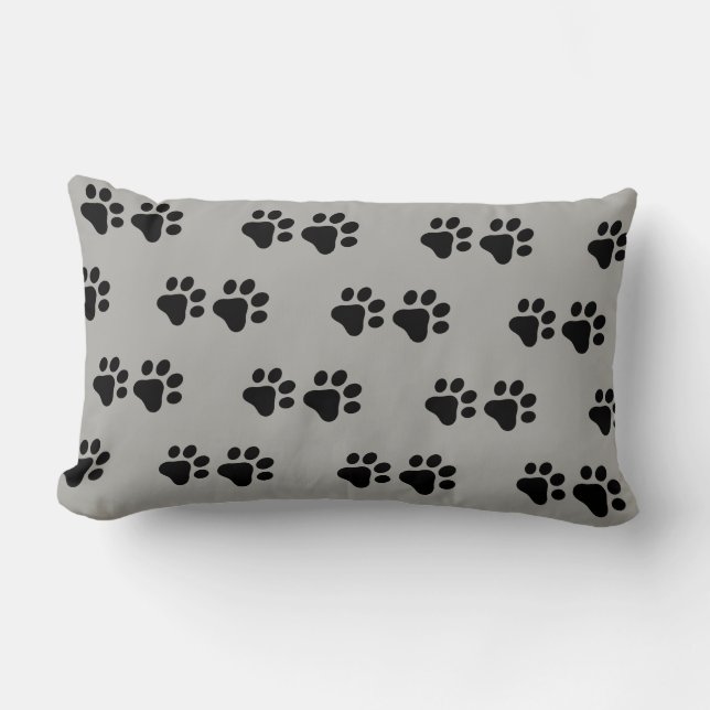 Coussin Rectangle Fun animal empreinte de patte chien chat (Recto)