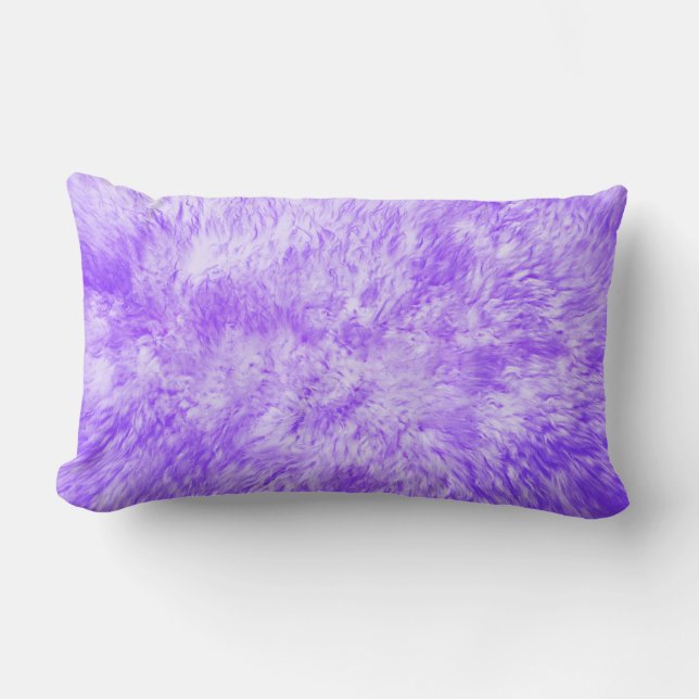 Coussin Rectangle Fur pourpre (Recto)