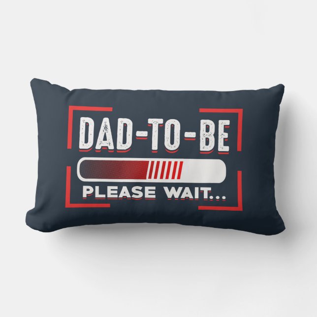 Coussin Rectangle Futur papa Grossesse Faire-part Keepsaké (Recto)