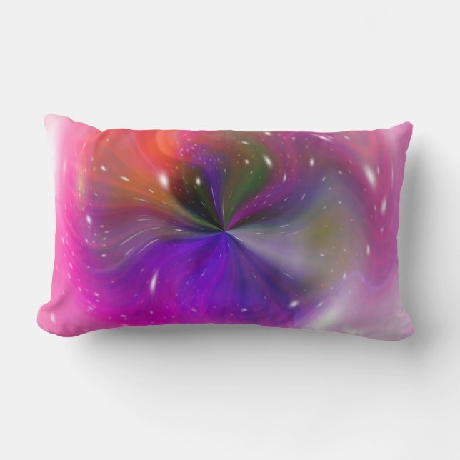 Coussin Rectangle Galaxie violette et rose 2 (Recto)