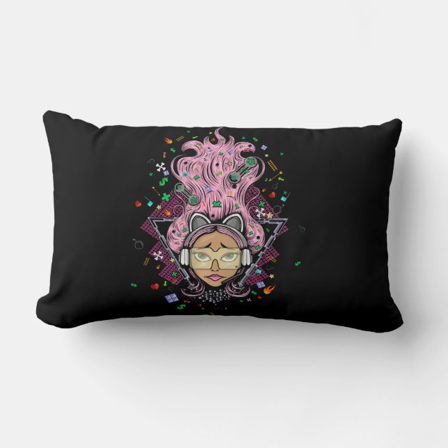 Coussin Rectangle Gamer fille (Recto)