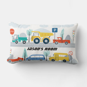 Coussin Rectangle Garçons Véhicules de transport personnalisés Lumba