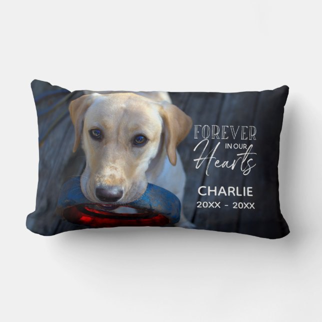 Coussin Rectangle Garde-photo personnalisée pour animaux (Recto)