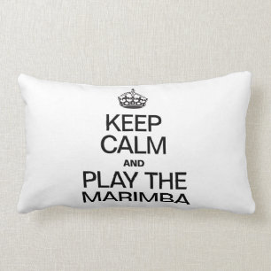 COUSSIN RECTANGLE GARDEZ LE CALME ET JOUEZ AU MARIMBA