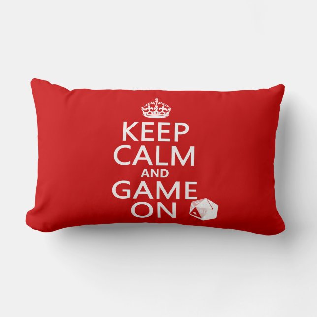 Coussin Rectangle Gardez le calme et le jeu dessus - des matrices - (Recto)