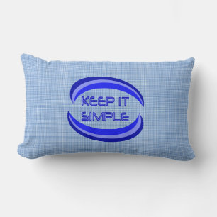 Coussin Rectangle Gardez-le simple Citation de Slogan Récupération e