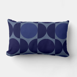 Coussin Rectangle Géométrique bleu rétro