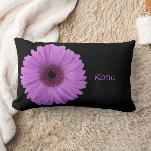 Coussin Rectangle Gerbera marguerite lavande