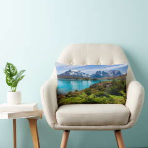 Coussin Rectangle Glace et neige Lac Pehoe, Patagonie, Chili
