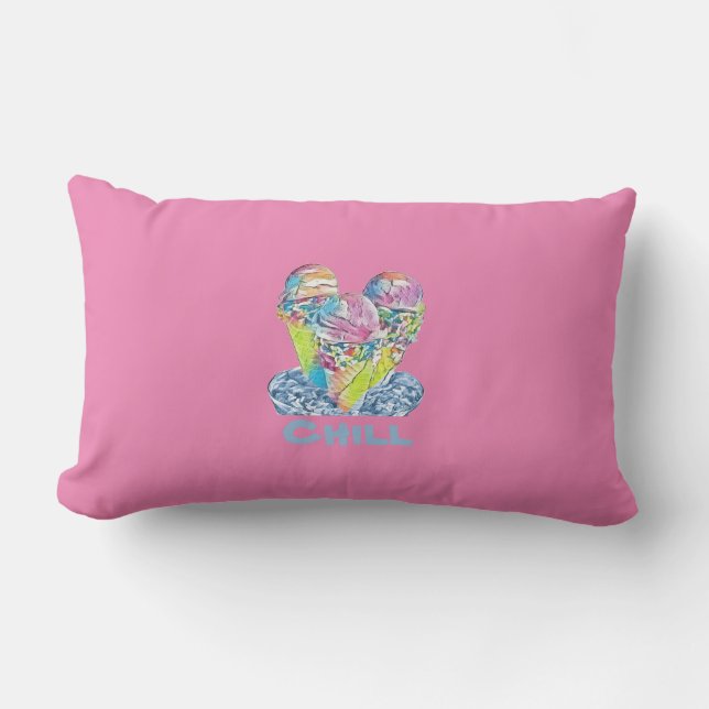 Coussin Rectangle Glace rose refroidissement (Recto)