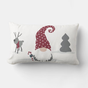 Coussin Rectangle Gnome et Reindeer Scandinavian Tomte design