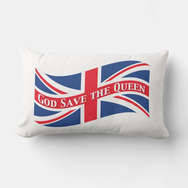 Coussin Rectangle God Save the Queen avec Union Jack (Recto)