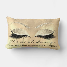 Coussin Rectangle Gold Champaigne maquillage Yeux Lashes Beauté