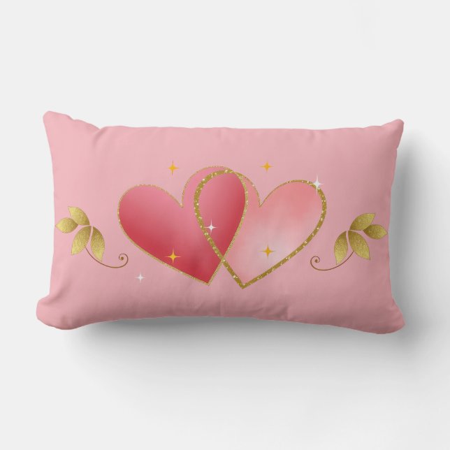 Coussin Rectangle Golden Heart (Recto)