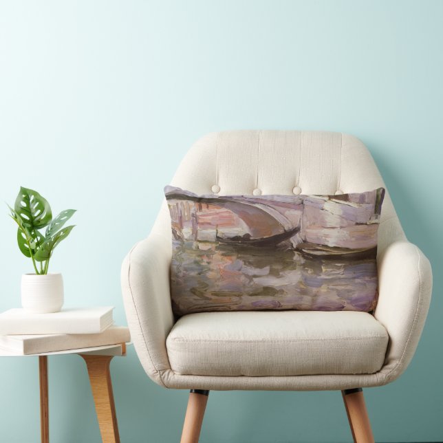 Coussin Rectangle Gondoles par John Singer Sargent, Art Impressionni (Chaise)