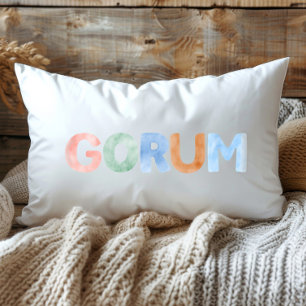 Coussin Rectangle Gorum Louisiane État aquarelle colorée amusante