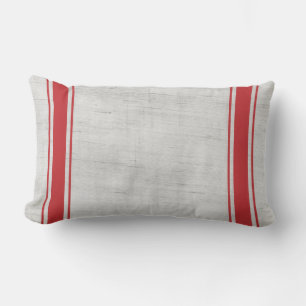 Coussin Rectangle Grains blancs Sac Rouge Frappes verticales