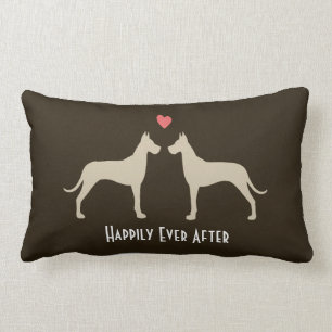 Coussin Rectangle Grand Chien Mariage de Danse  Couple heureux perso
