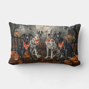 Coussin Rectangle Grand Danois Halloween Épouvantable