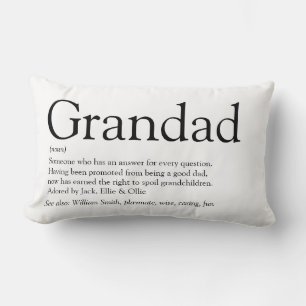 Coussin Rectangle Grand-père, grand-père, papa Définition