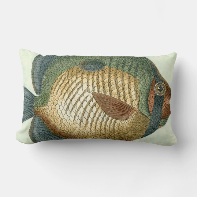 Coussin Rectangle Grand Poisson Coloré (Recto)