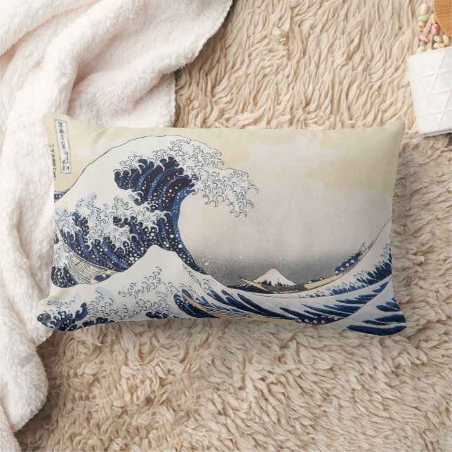Coussin Rectangle Grande vague au large de Kanagawa Hokusai (Couverture)