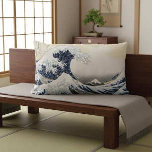 Coussin Rectangle Grande vague au large de Kanagawa Hokusai