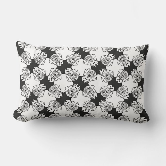 Coussin Rectangle Grands Danois amoureux (Recto)