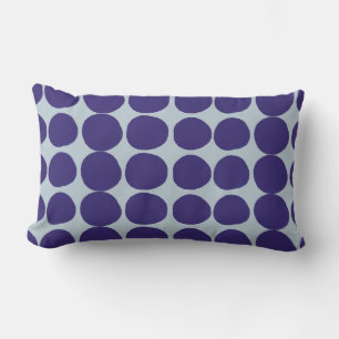 Coussin Rectangle Grands points bleus foncés
