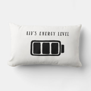 Coussin Rectangle Graphique de batterie amusante du niveau d'énergie