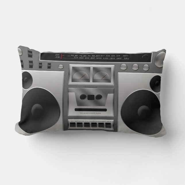 Coussin Rectangle Graphique radio Boombox (Recto)